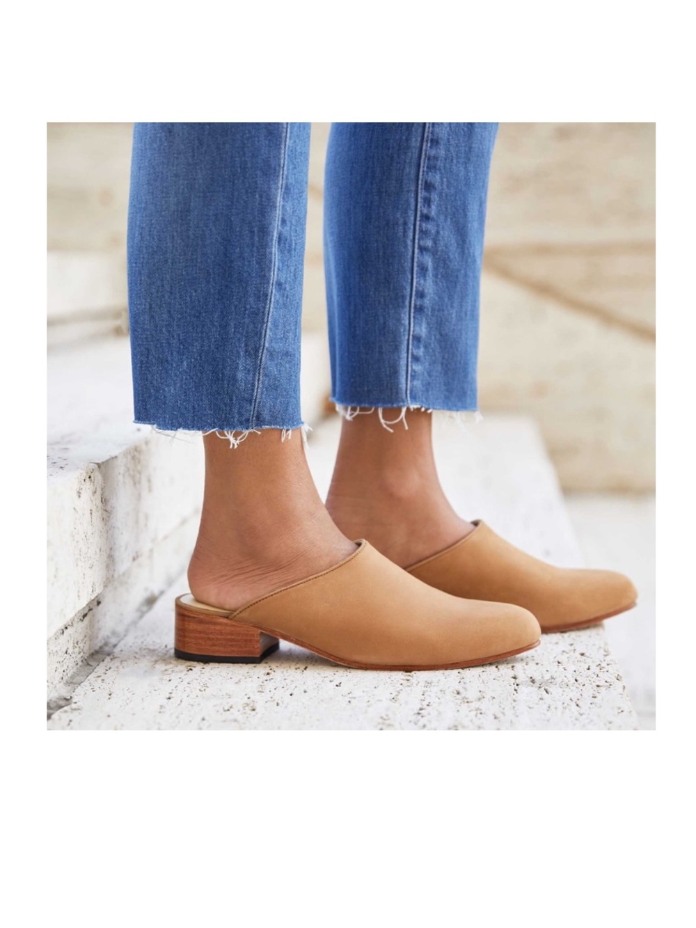 Nisolo Mariella suede mule clogs